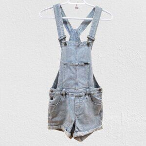 Buffalo David Bitton denim pinstripe overall shorts XS